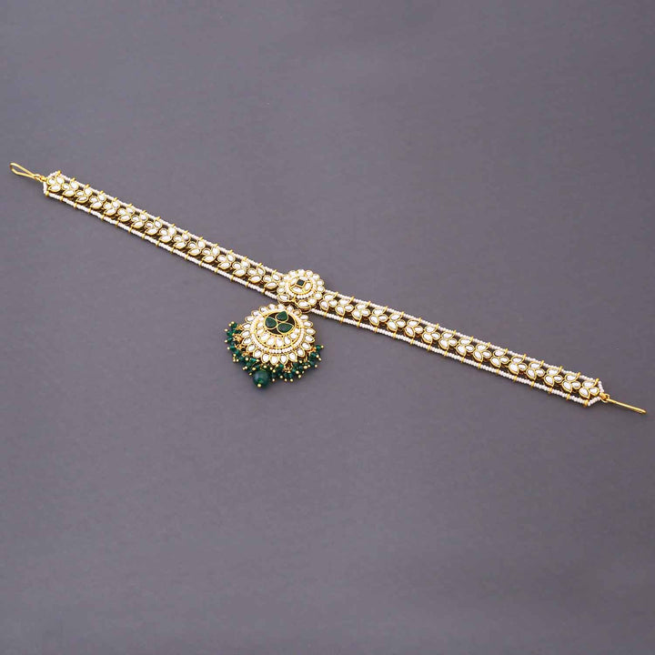 Emerald Tarini Kundan Bridal Jewellery Set