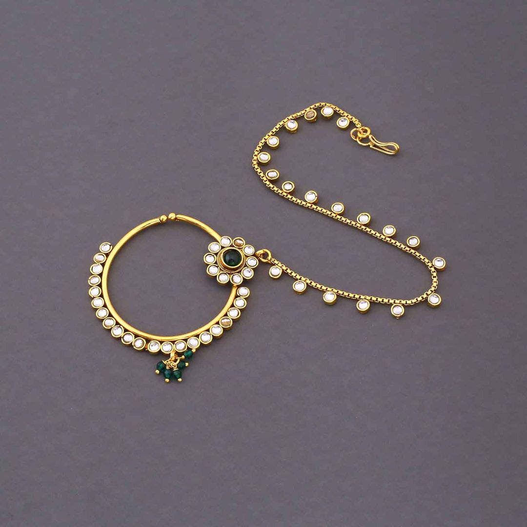 Emerald Tarini Kundan Bridal Jewellery Set