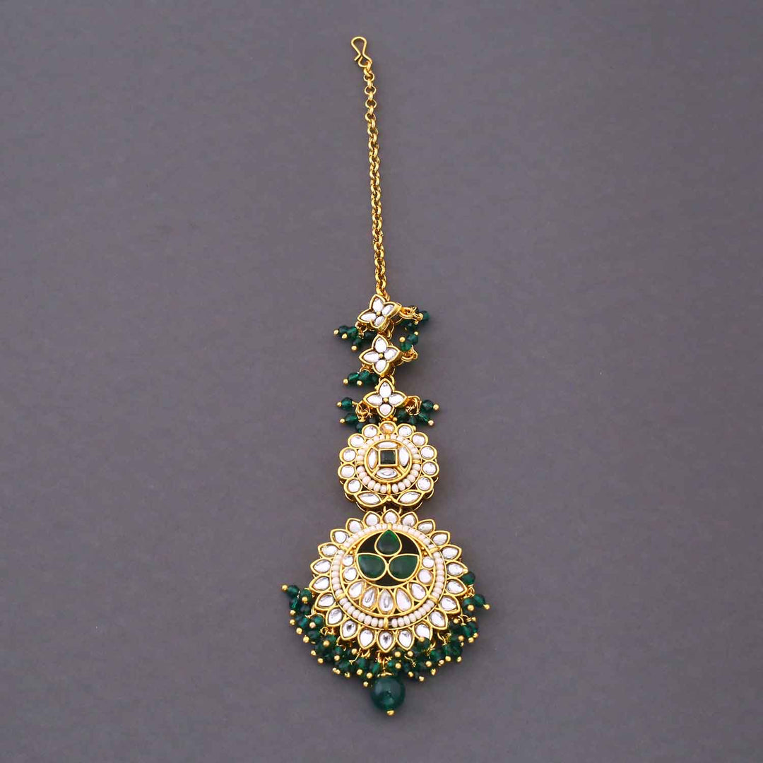 Emerald Tarini Kundan Bridal Jewellery Set