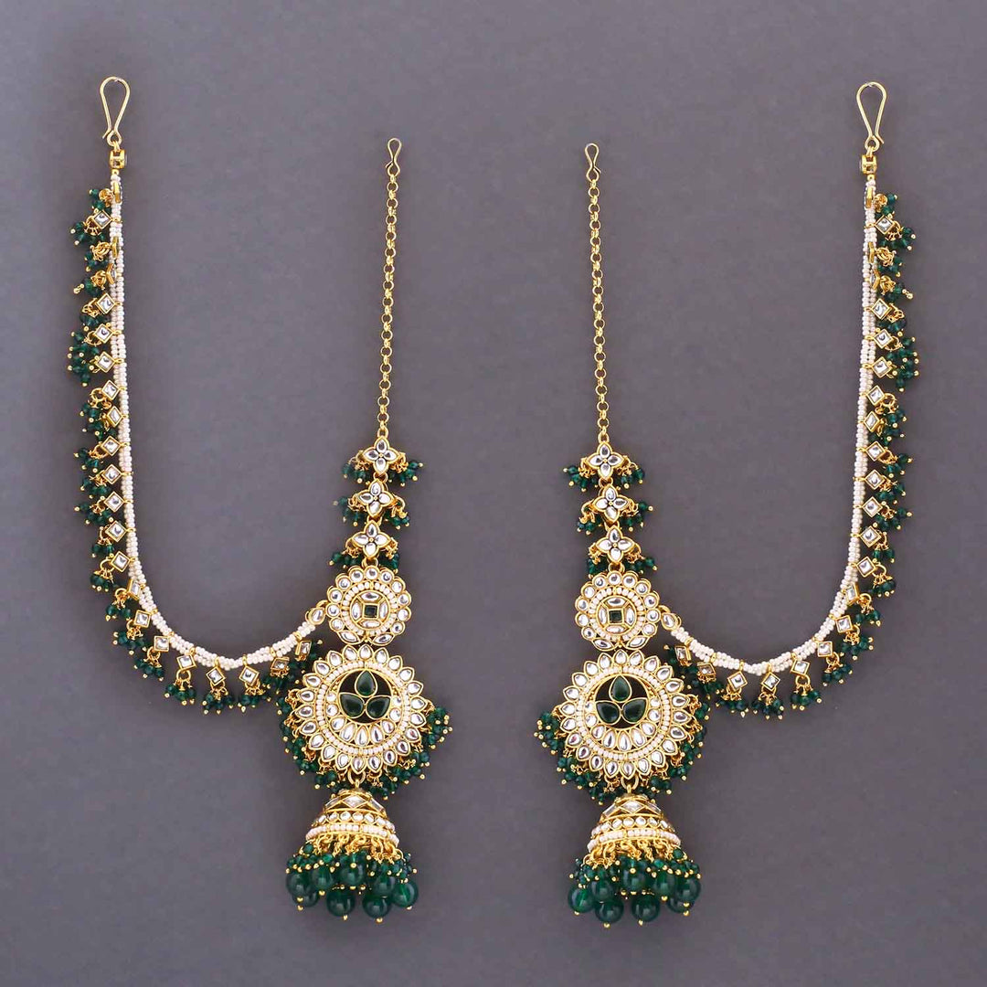 Emerald Tarini Kundan Bridal Jewellery Set