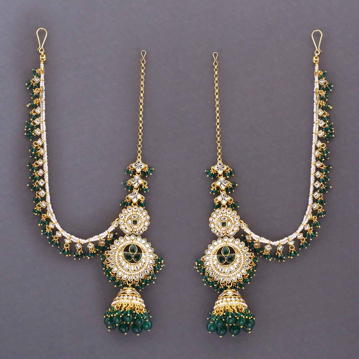Emerald Tarini Kundan Bridal Jewellery Set