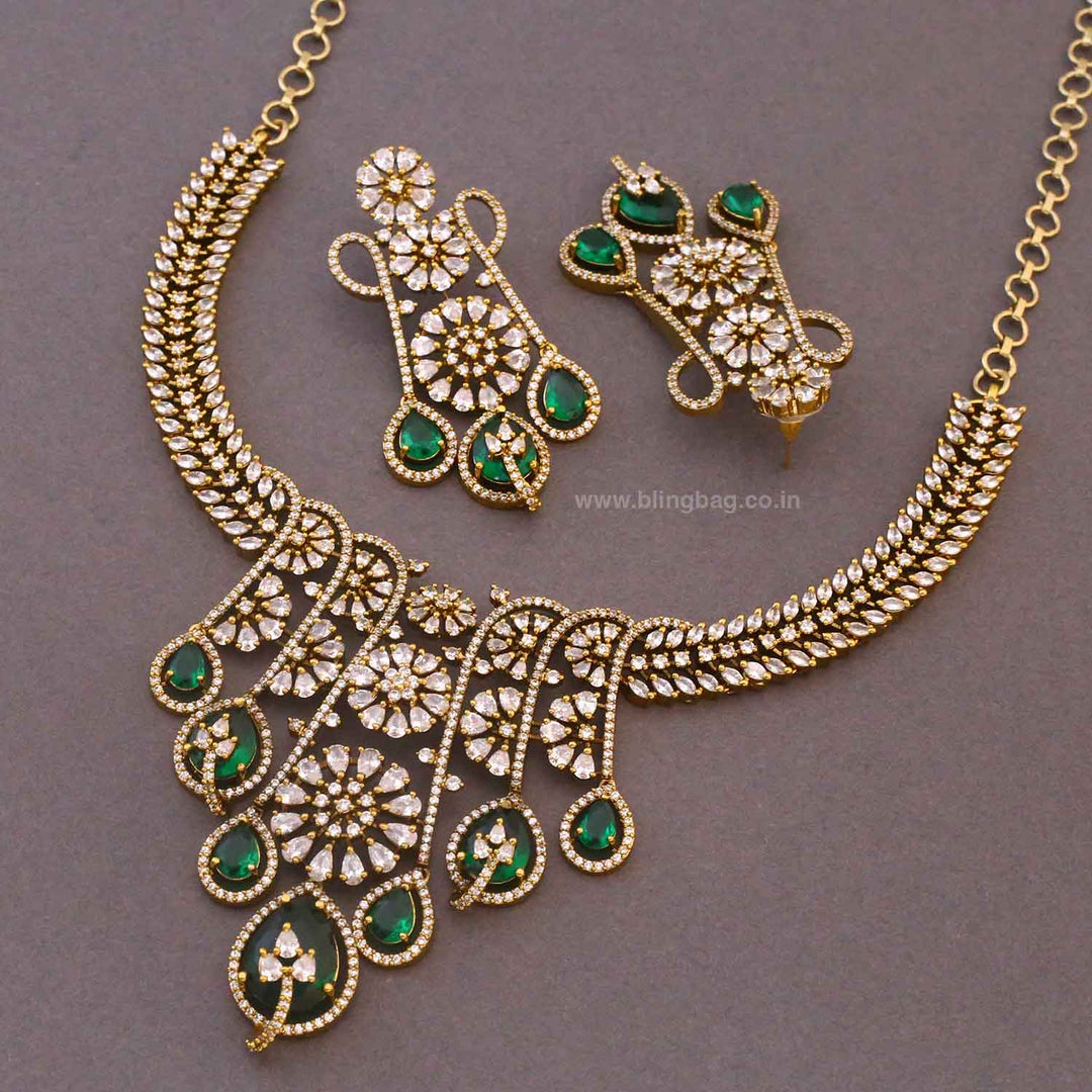 Emerald Tasneem Hasli Victorian Jewellery Set- New Arrivals