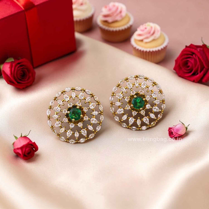 Emerald Therisa Victorian Studs