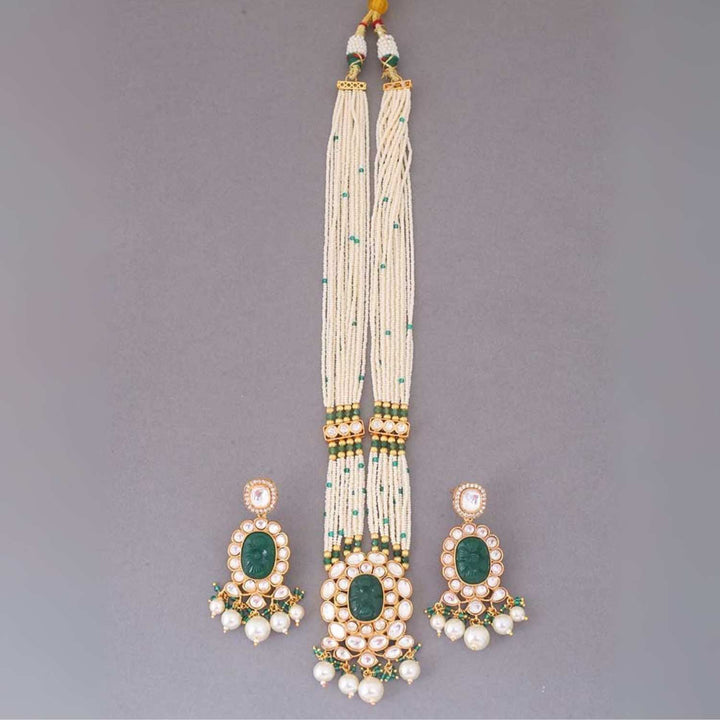 Emerald Tiany Kundan Jewellery Set
