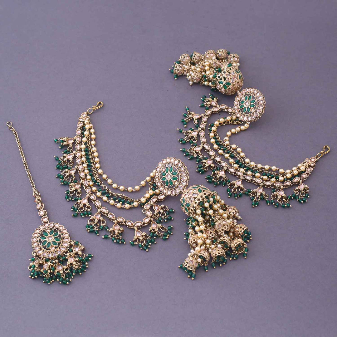 Emerald Tilottama Maang Tikka Set