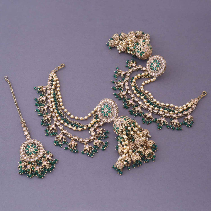Emerald Tilottama Maang Tikka Set