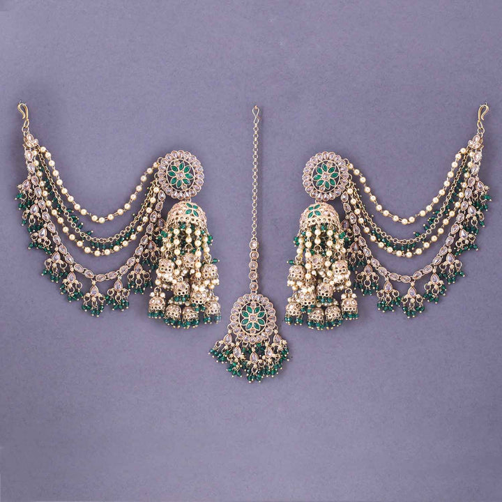 Emerald Tilottama Maang Tikka Set