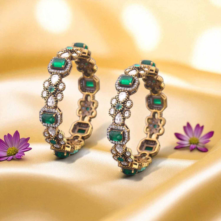 Emerald Trisee Victorian Bangles