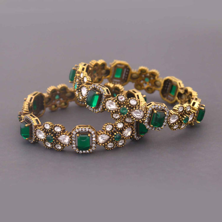 Emerald Trisee Victorian Bangles