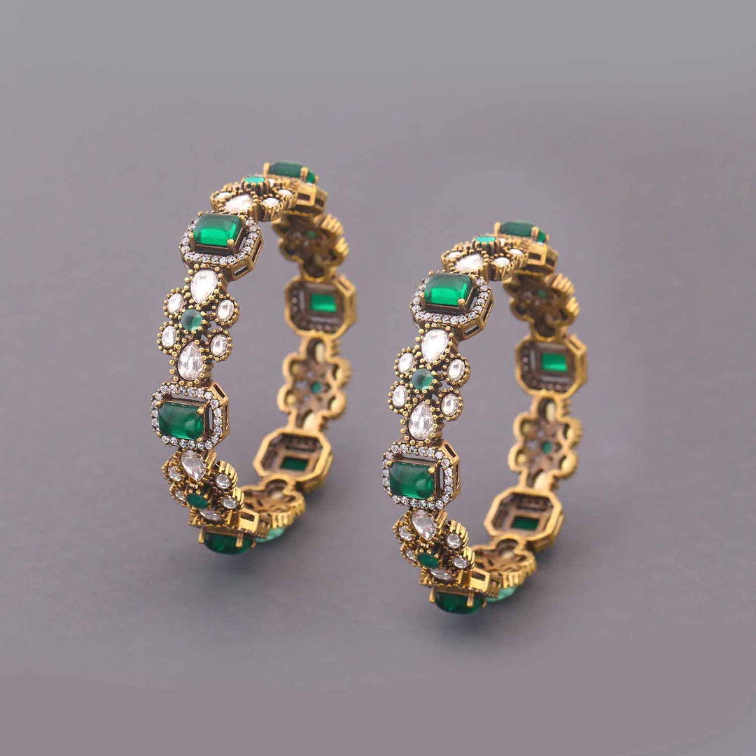 Emerald Trisee Victorian Bangles