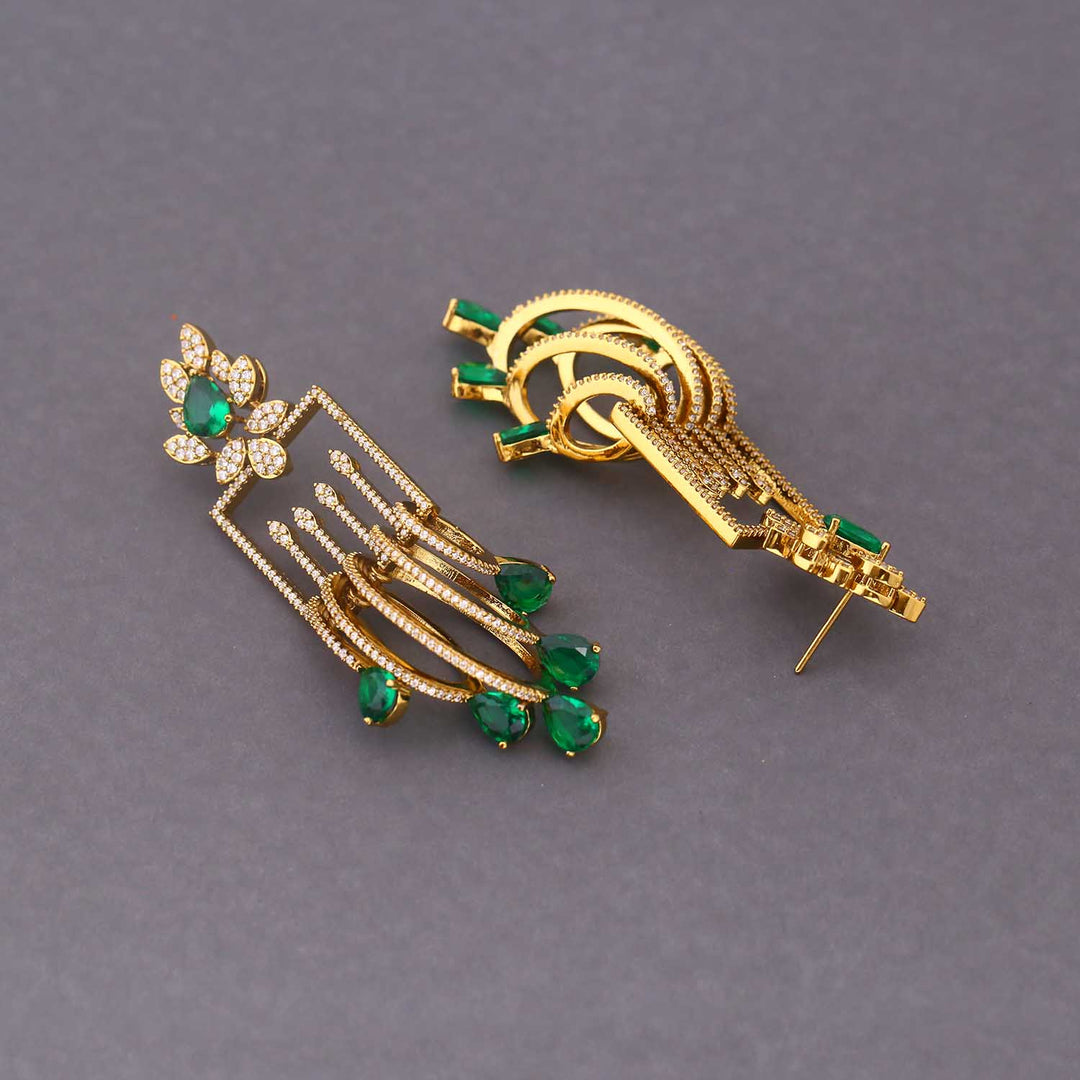 Emerald Trisha Victorian Danglers