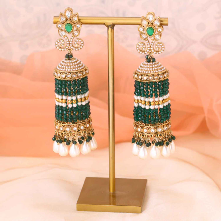 Emerald Trishaya Jhumkis
