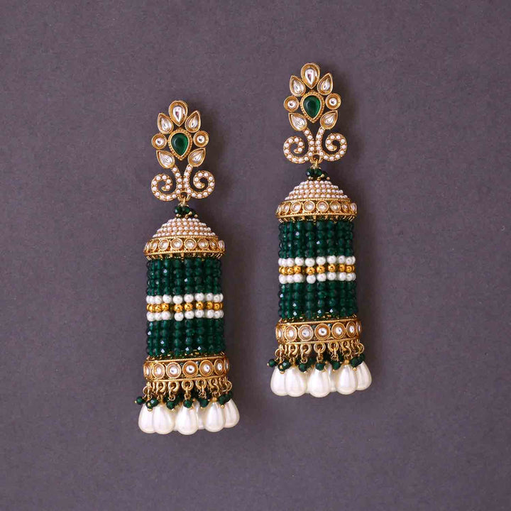 Emerald Trishaya Jhumkis