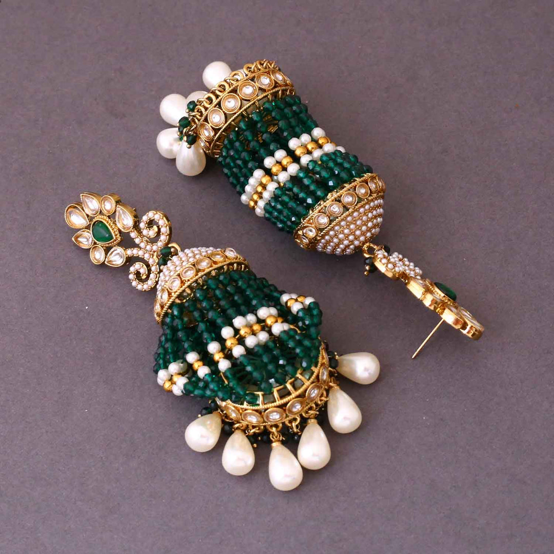 Emerald Trishaya Jhumkis