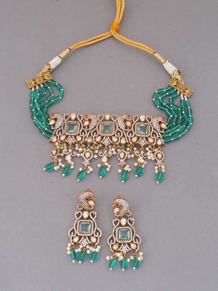 Emerald Urmila Zirconia Jewellery Set