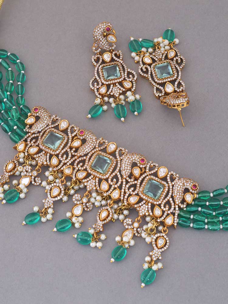 Emerald Urmila Zirconia Jewellery Set
