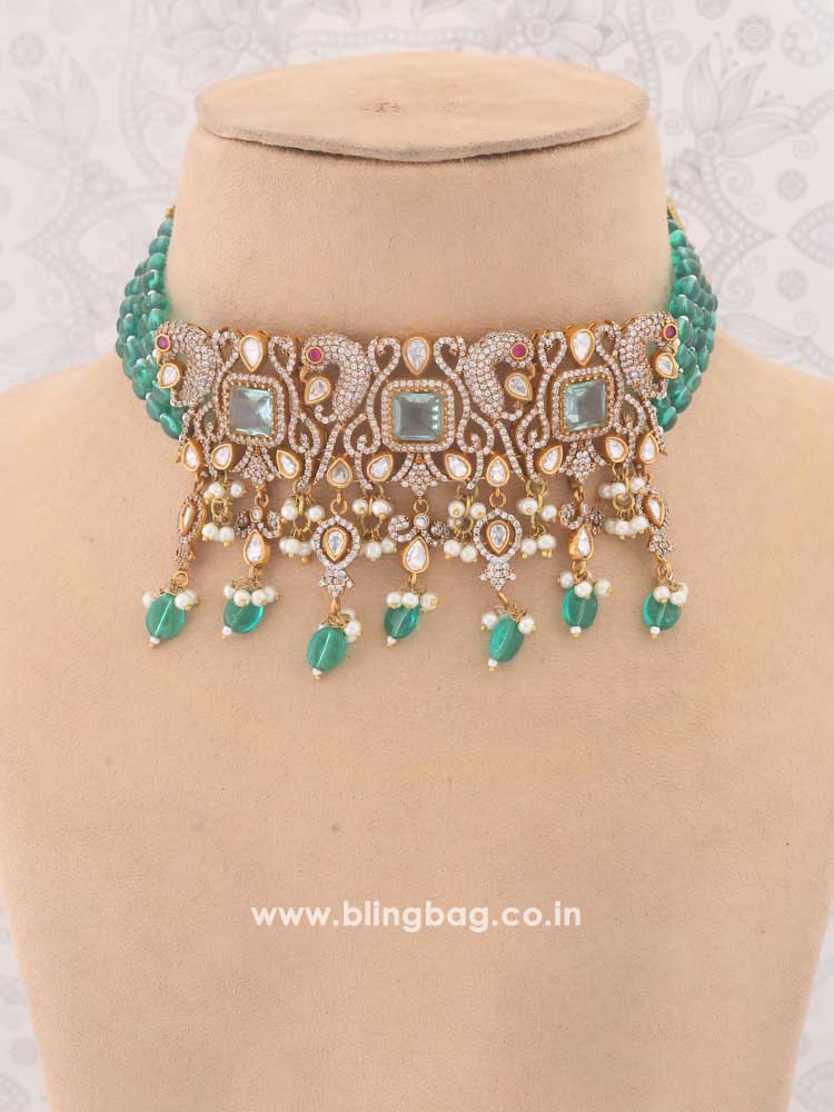 Emerald Urmila Zirconia Jewellery Set