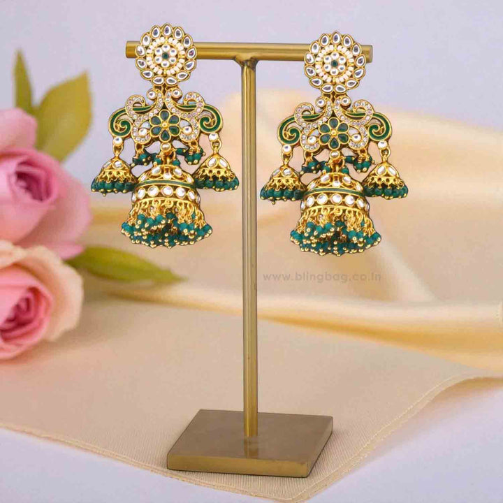 Emerald Urvashi Jhumkis