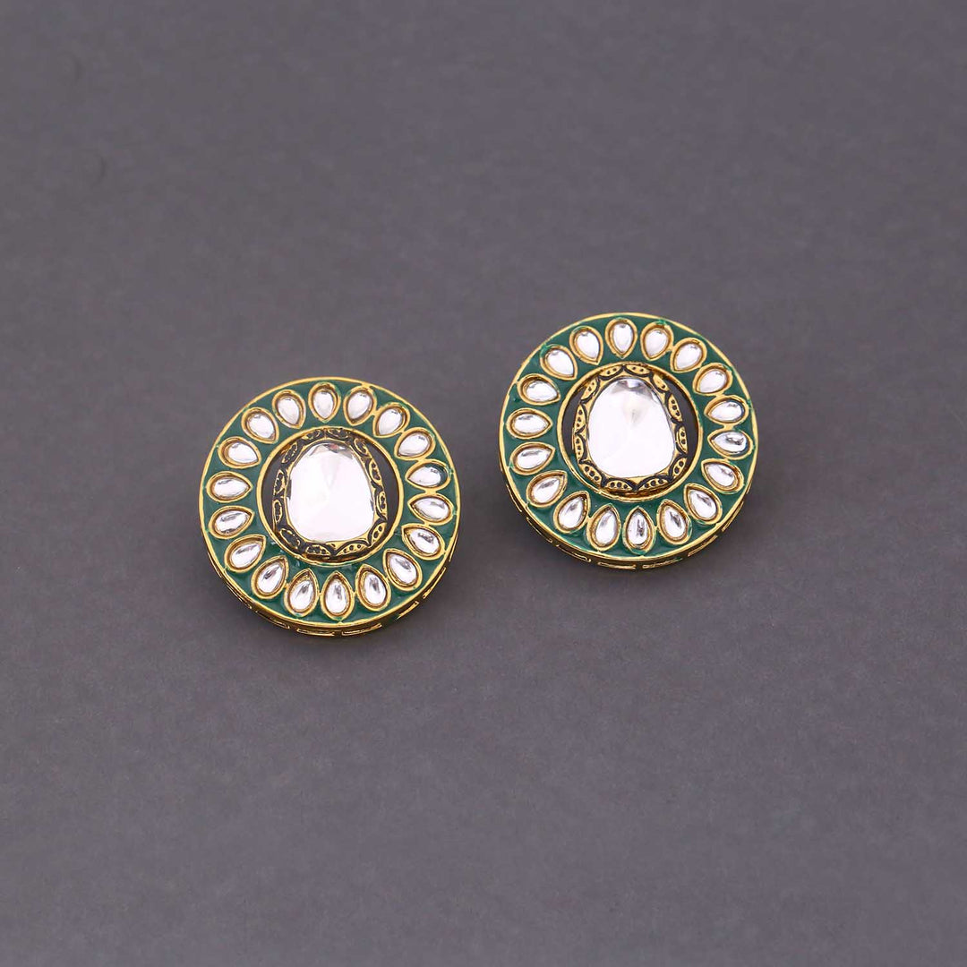 Emerald Ushiya Studs