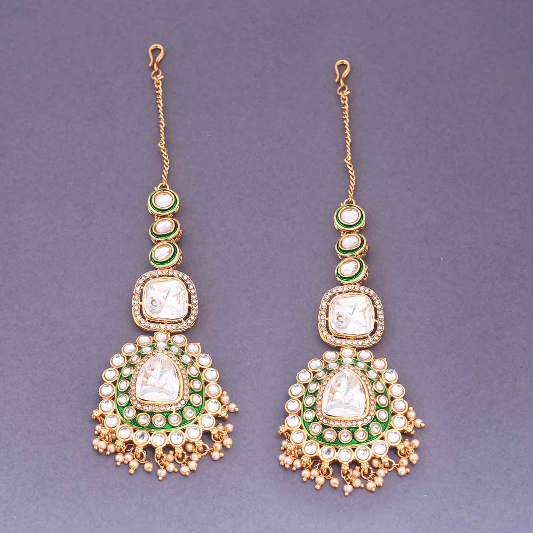 Emerald Usjha Bridal Jewellery Set