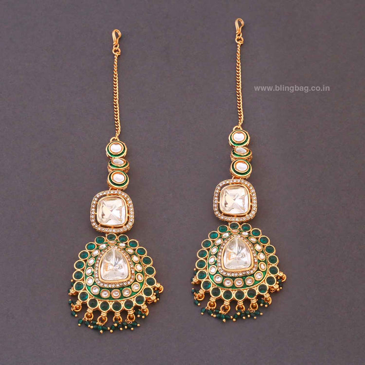 Emerald Usjha Bridal Jewellery Set