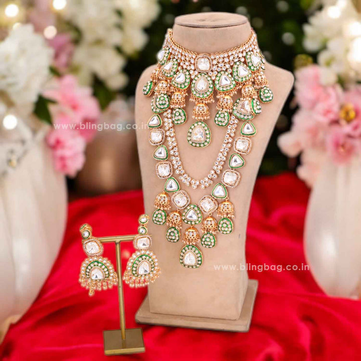 Emerald Usjha Bridal Jewellery Set
