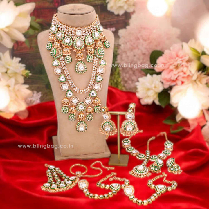Emerald Usjha Bridal Jewellery Set