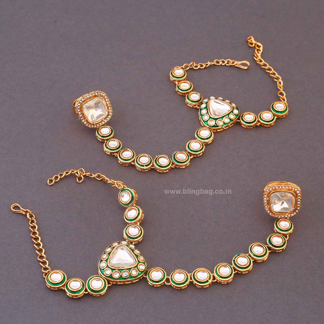 Emerald Usjha Bridal Jewellery Set