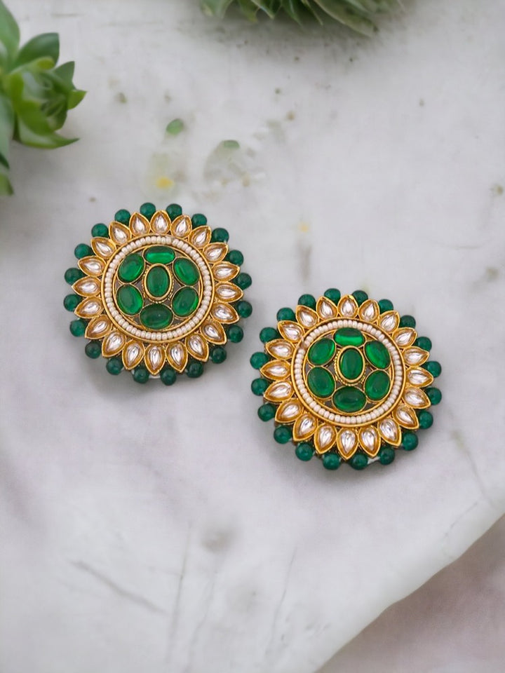 Emerald Utika Ethnic Studs