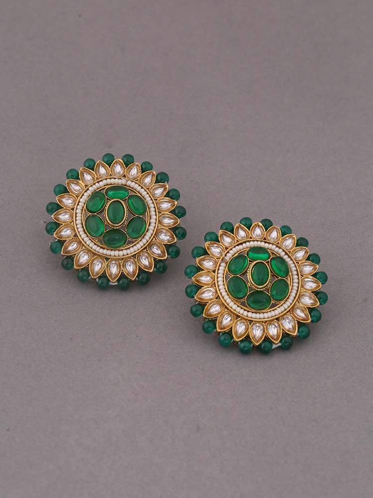 Emerald Utika Ethnic Studs