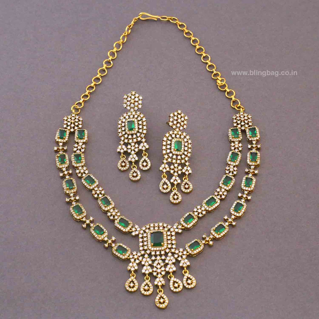 Emerald Uvena Victorian Jewellery Set- New Arrivals