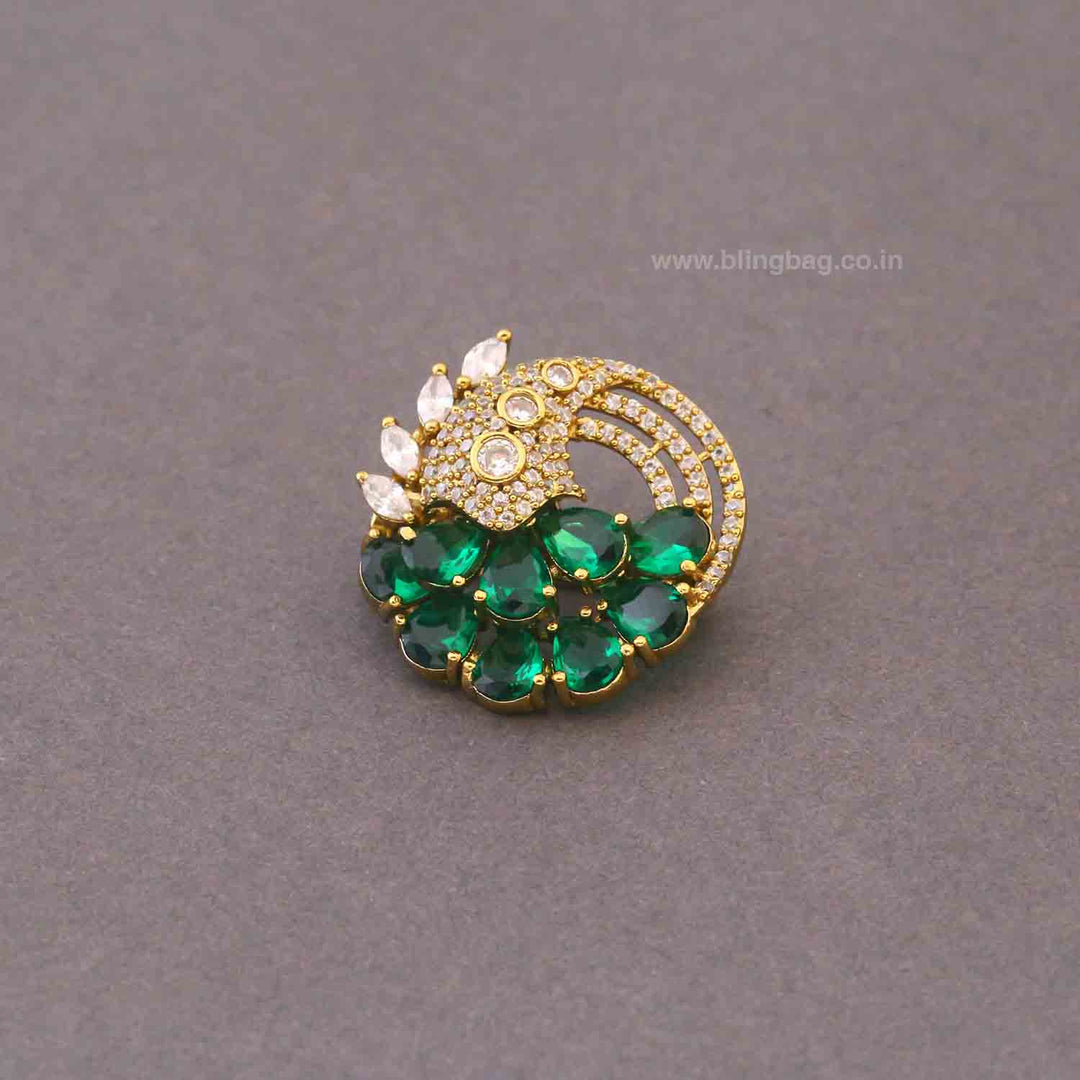 Emerald VIetta Brooch
