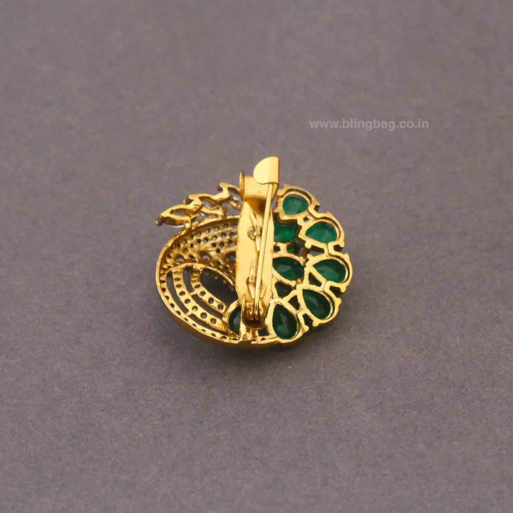 Emerald VIetta Brooch