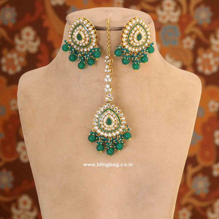 Emerald Vaidehi Maang Tikka