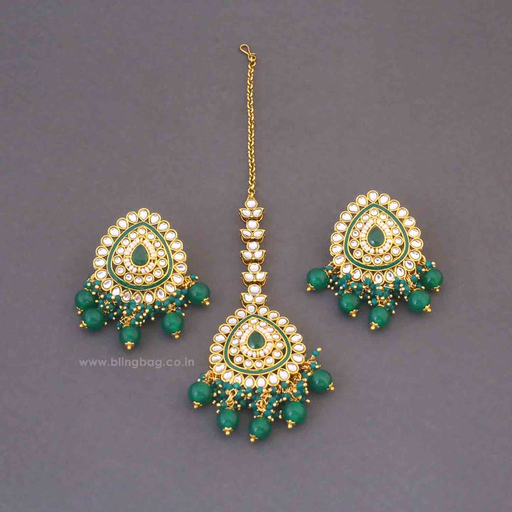 Emerald Vaidehi Maang Tikka
