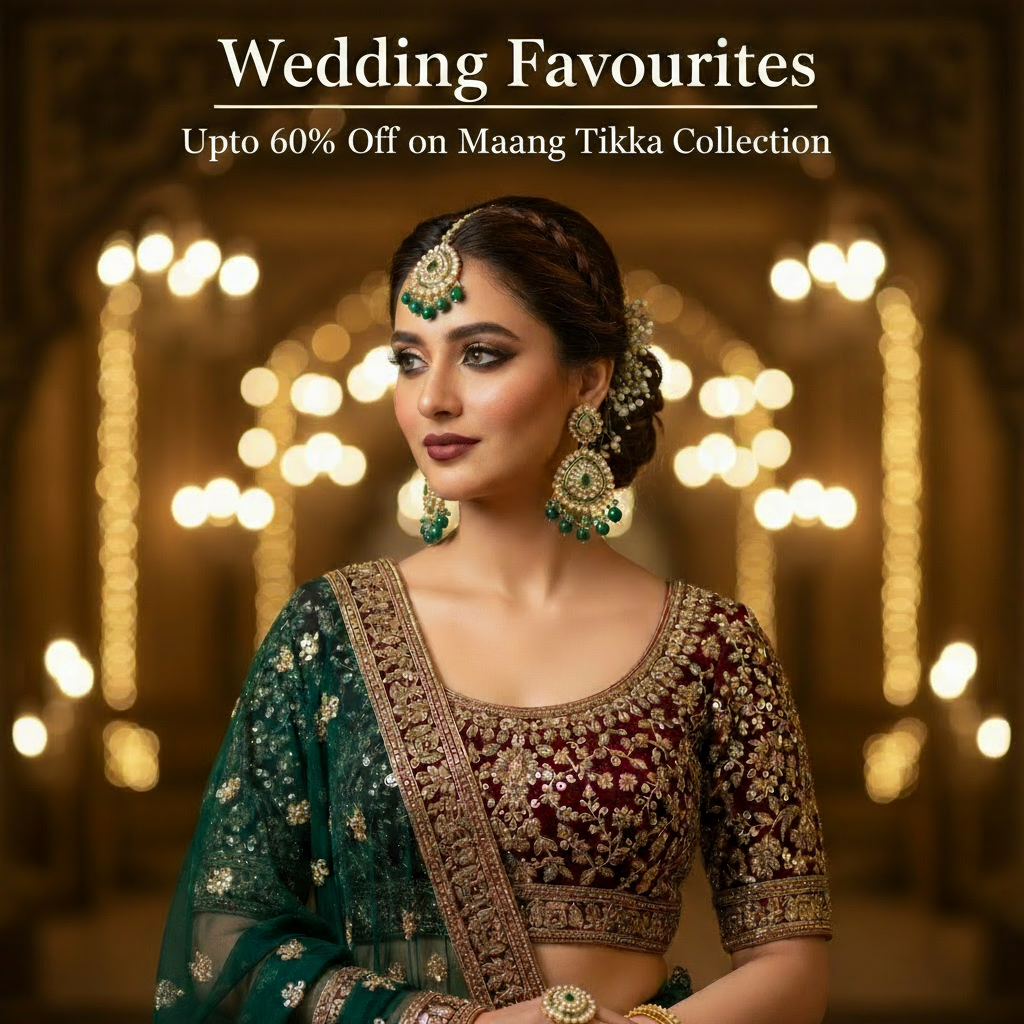 Emerald Vaidehi Maang Tikka