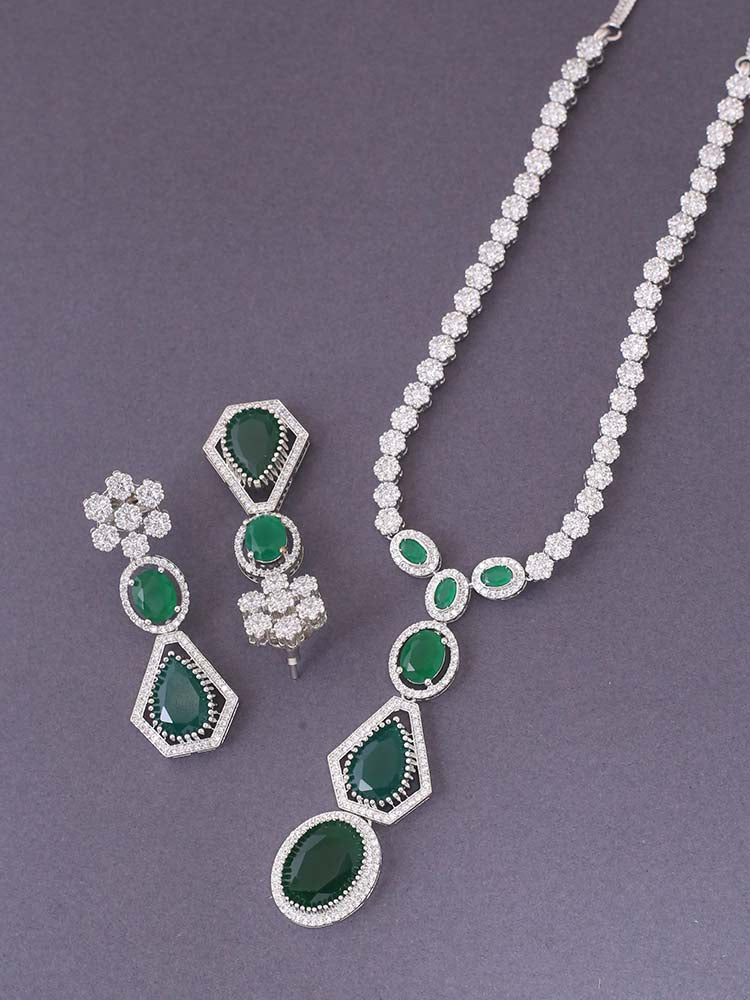Emerald Valentina Zirconia Jewellery Set