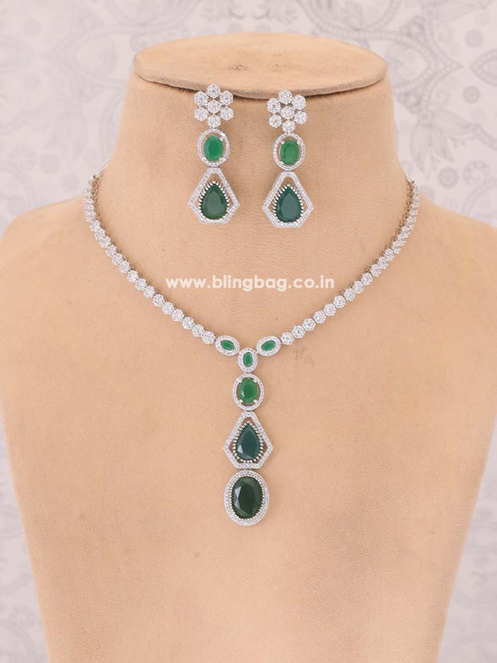 Emerald Valentina Zirconia Jewellery Set