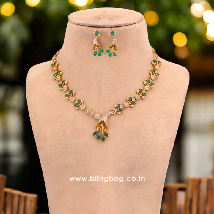 Emerald Vanisha Antique Jewellery Set - New Arrival