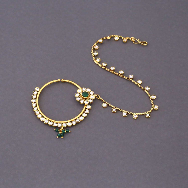 Emerald Varnika Kundan Bridal Jewellery Set