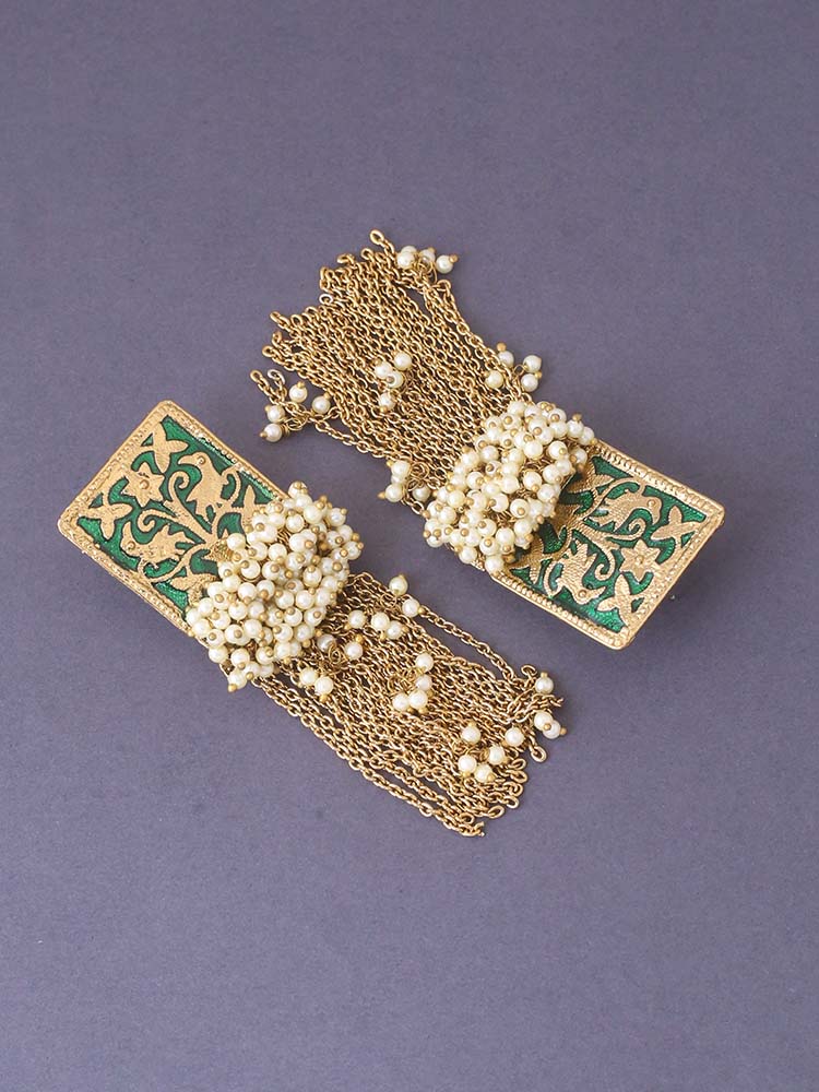 Emerald Varsha Tassels