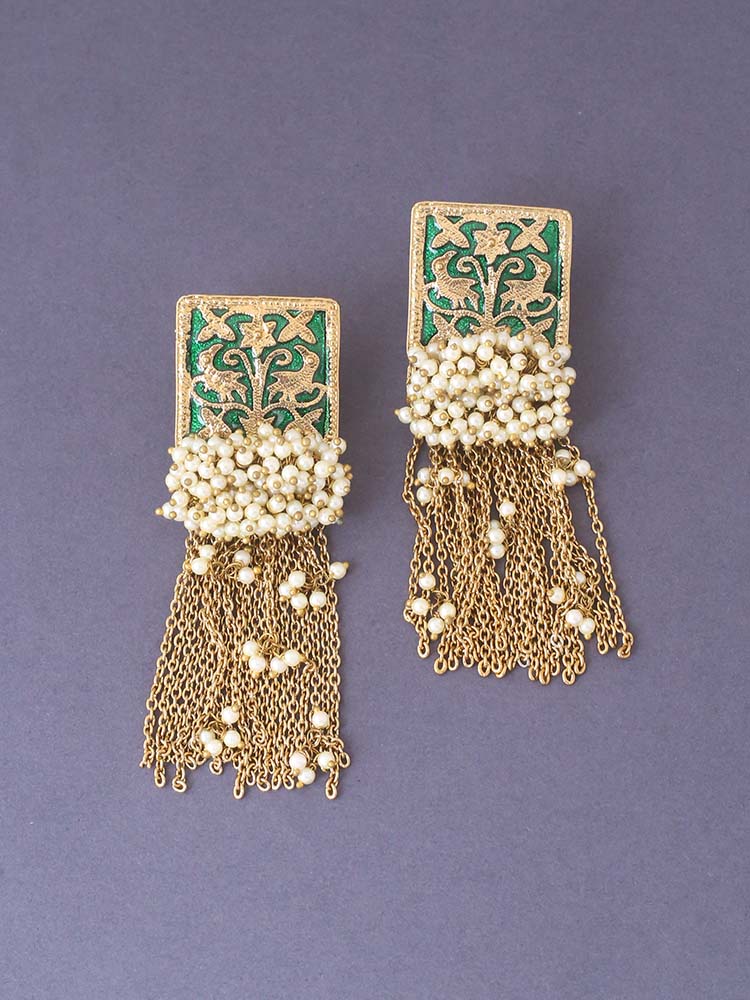 Emerald Varsha Tassels