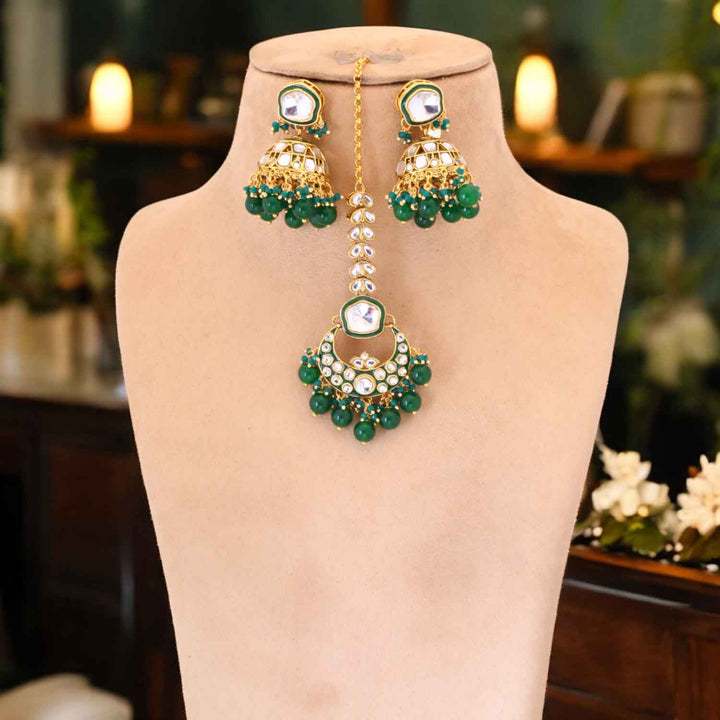 Emerald Vasant Maang Tikka Set