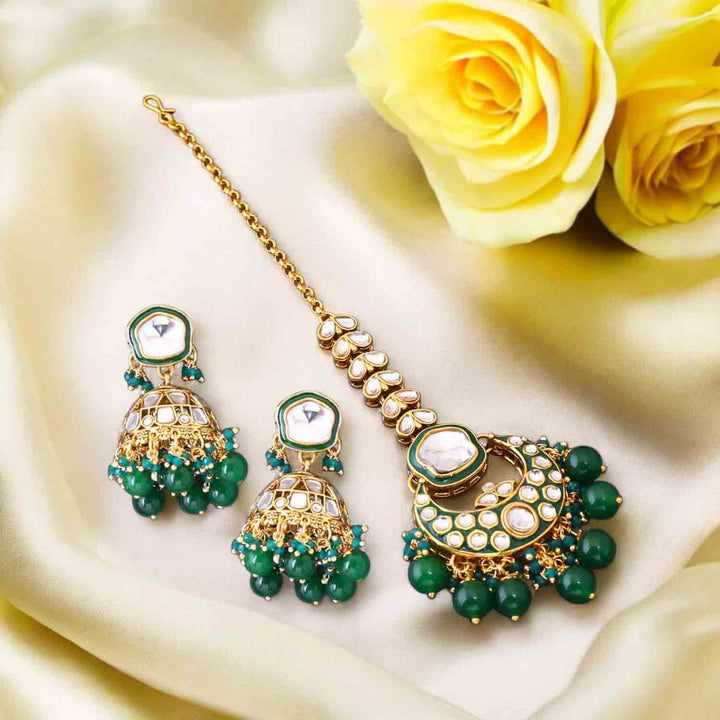 Emerald Vasant Maang Tikka Set