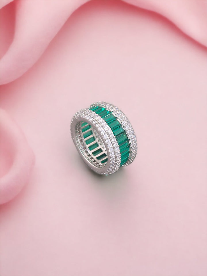 Emerald Vassiliki Zirconia Ring