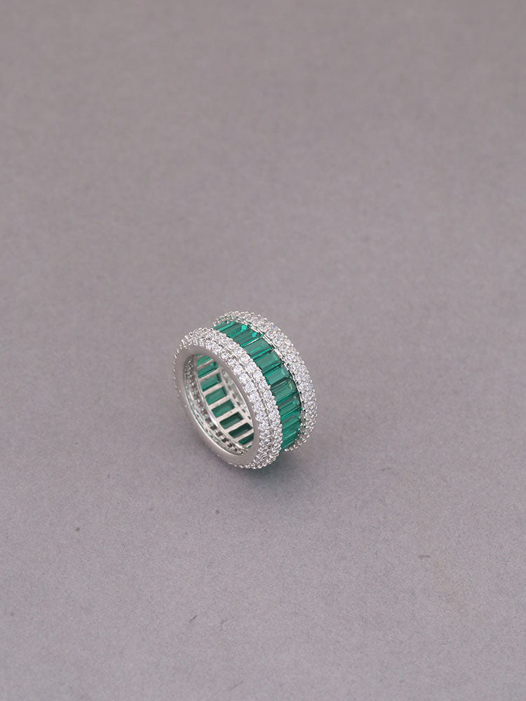 Emerald Vassiliki Zirconia Ring