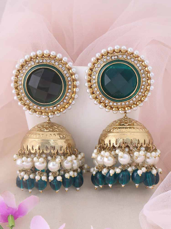 Emerald Vasu Jhumkis