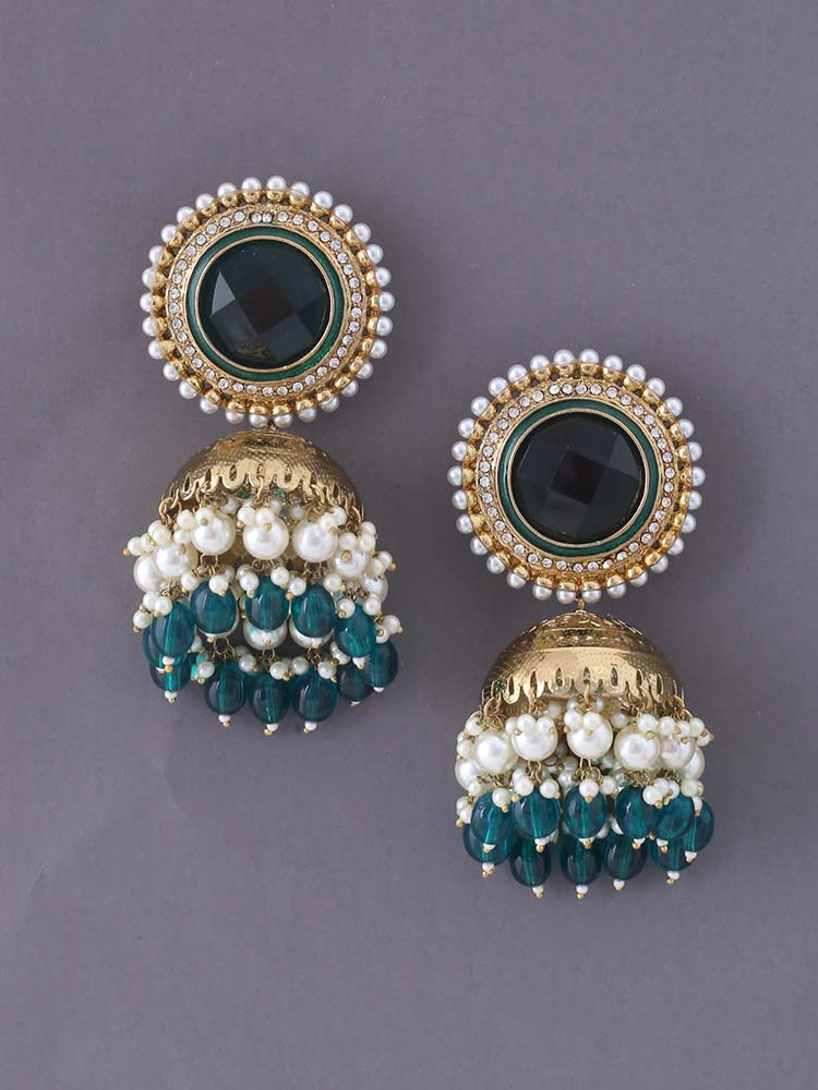 Emerald Vasu Jhumkis