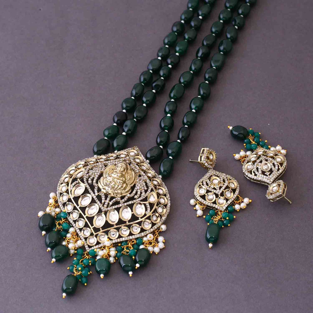 Emerald Vasudhara Temple Jewellery- New Arrival