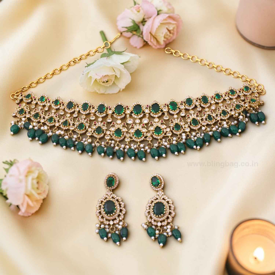 Emerald Verric Victorian Jewellery Set- New Arrival